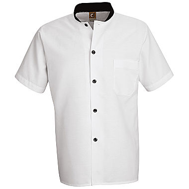Image of Chef Designs Black-Trimmed Cook ShirtBig & Tall