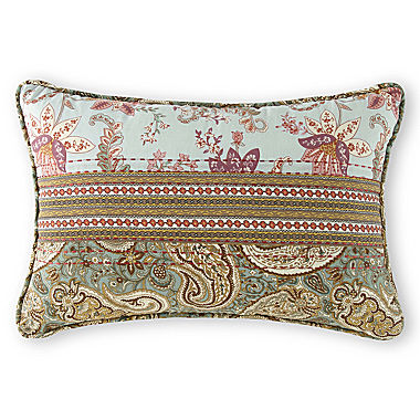 Image of Home Expressions Jacobean Stripe Oblong Decorative Pillow