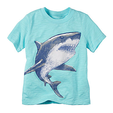 Image of Carter's Short-Sleeve Shark Tee - Preschool Boys 4-7