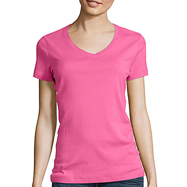 Image of St. John's Bay Short-Sleeve V-Neck T-Shirt