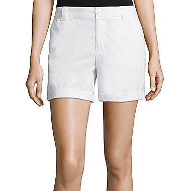 Image of Liz Claiborne Roll-Cuff Cargo Shorts