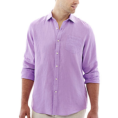 Image of Claiborne Long-Sleeve Linen Shirt