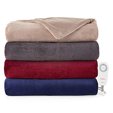 Image of Sunbeam Comfy Toes Microplush Heated Throw