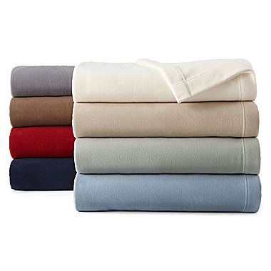 Image of JCPenney Home Ultra Soft Micro Fleece Blanket