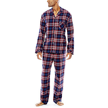 Image of Stafford Flannel Pajama Set - Big & Tall