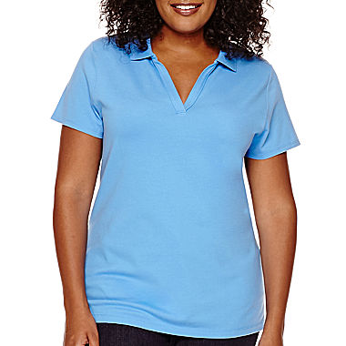 Image of St. John's Bay Short-Sleeve Polo Shirt - Plus