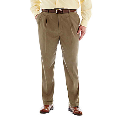 Image of Stafford Year-Round Pleated PantsBig & Tall