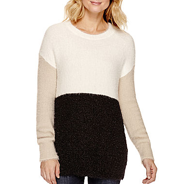 Image of a.n.a Long-Sleeve Colorblock Sweater