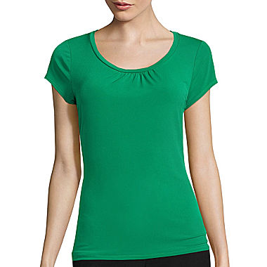 Image of Worthington Short-Sleeve Scoopneck T-Shirt - Tall