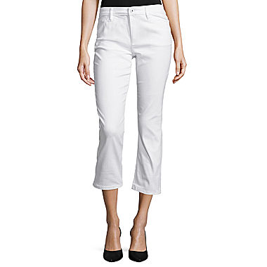 Image of Liz Claiborne City-Fit 5-Pocket Flared Cropped Jeans - Tall